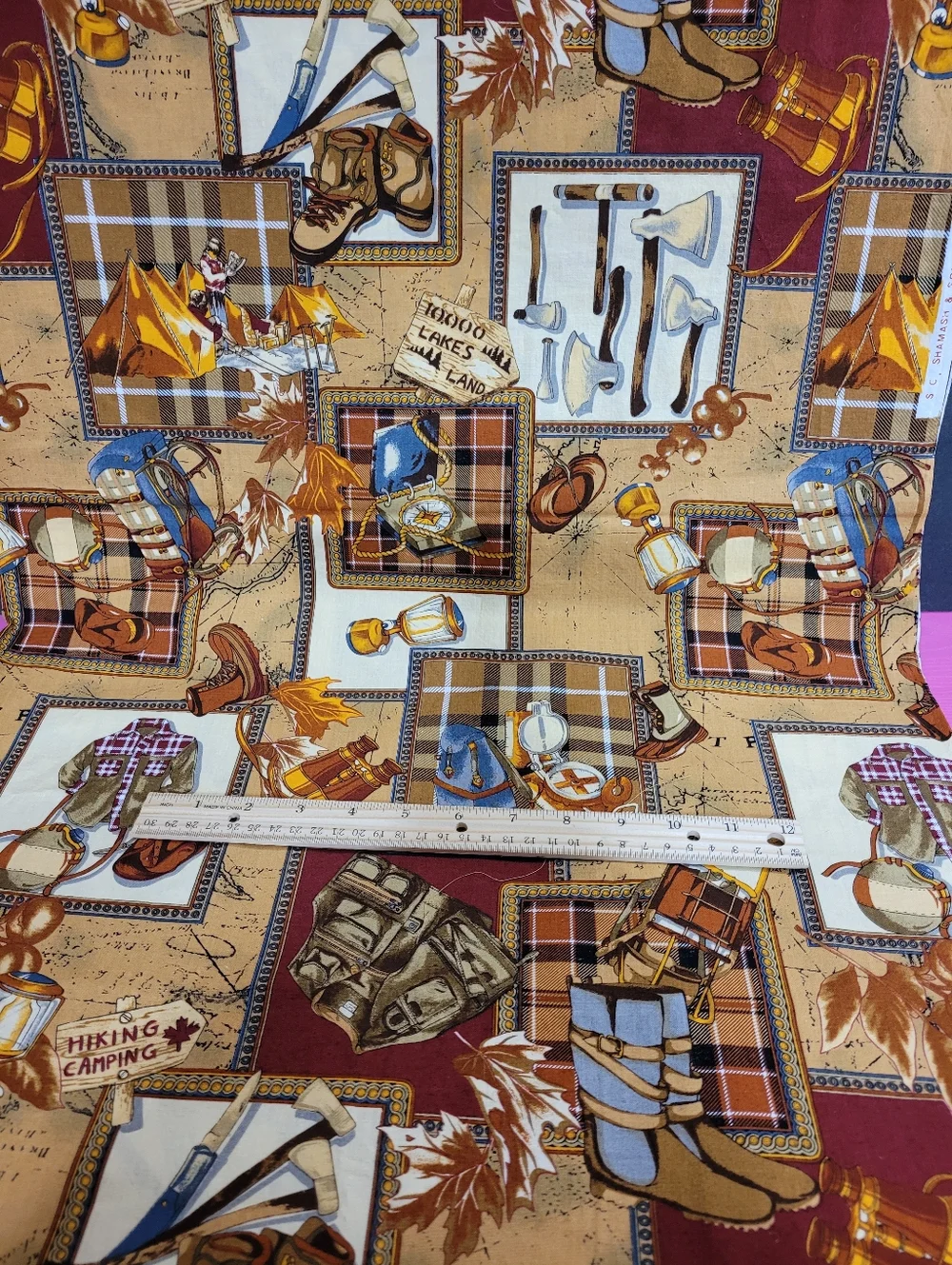 S C Shamash & Sons Inc Outdoor Camping Hiking Print Fabric (0784)